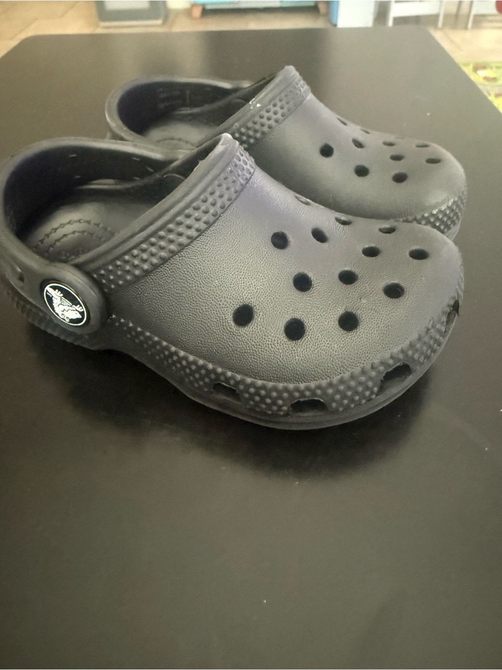 Crocs Classic Clog Toddler Size 7C Black Lightweight Slip-On Shoes
